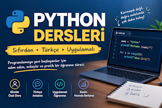 teach python programming for beginners in turkish