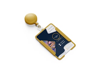 design luxury corporate employee id badge and name tag