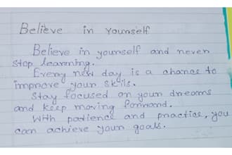 do handwriting, typing and translation services