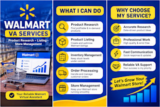 be your VA for walmart and store management