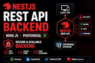 build a secure nestjs backend rest API with postgresql