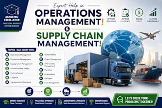 do help in operations management and supply chain problems