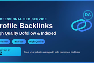 sell dofollow profile backlinks indexed websites