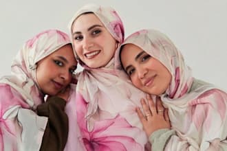 design luxury scarf patterns and hijab prints for production