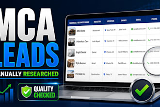 manually research and build targeted mca leads