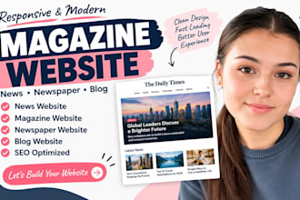 build responsive magazine, news, newspaper and blog site with SEO