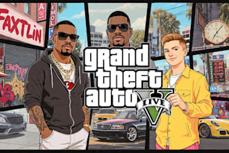 design custom gta style cartoon or game characters