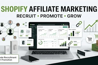 manage shopify affiliate marketing strategy programs recruitment link promotion