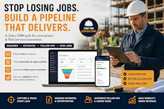 setup zoho CRM for contractors construction and field service teams housecall