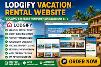 build lodgify vacation rental website, booking system, property management site