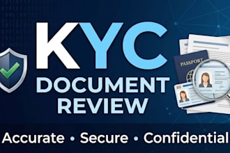 review your kyc and onboarding documents for completeness