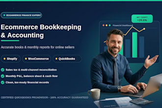 ecommerce bookkeeping and accounting for shopify, woocommerce, quickbooks