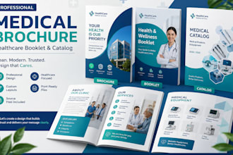 design a professional medical brochure, healthcare booklet and catalog