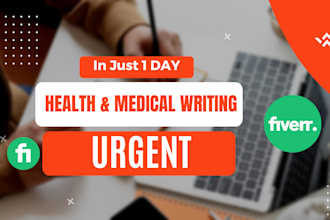 write professional health and medical articles