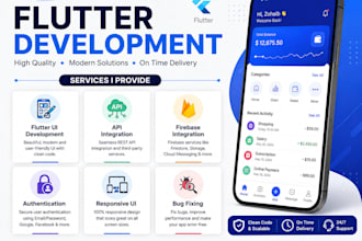 fix flutter app bugs, update UI, and maintain your mobile application