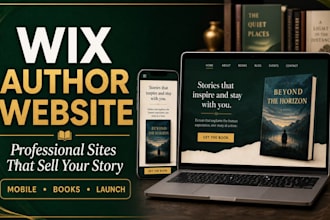 design a wix author website for book authors and writers