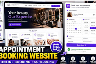 create appointment booking site scheduling website salon website spa website