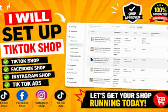 setup tiktok shop facebook shop or instagram shop for your shopify store