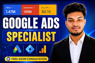 be google ads specialist for your business and ai pmax, ga4, gtm expert