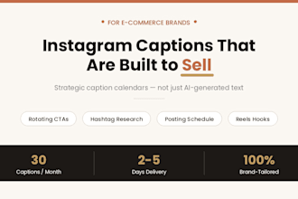 create a strategic instagram caption calendar for your ecommerce brand