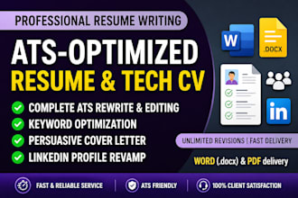 write and optimize ats tech and business resumes