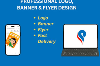 design modern logo, banner and flyer