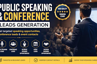 generate public speaking, conference and keynote speaker leads for coaches b2b