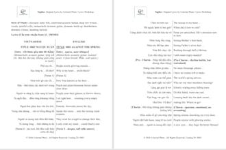 write original song lyrics, vietnamese and english songwriting