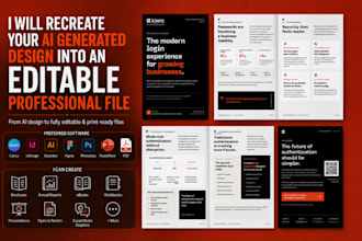 recreate your ai generated design into an editable professional file