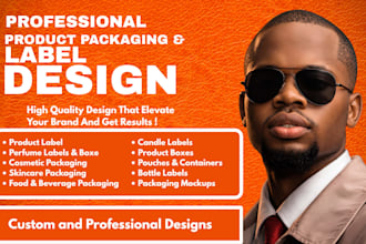 design professional product packaging, labels and boxes