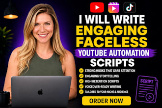 write engaging faceless youtube automation scripts