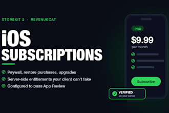 integrate in app purchases and revenuecat subscriptions in your ios app