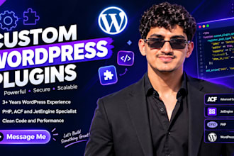 develop a custom wordpress plugin with php, acf or jetengine