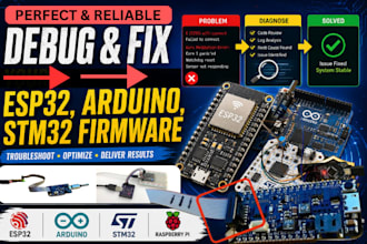 debug, fix esp32 arduino stm32 firmware, embedded system
