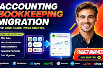 migrate quickbooks xero sage 50 zoho books invoices expenses payroll and reports