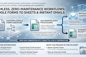 create google forms and sheets receipt automation