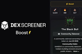 increase the react for your dex screener, meme, token visibility