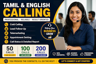 make tamil and english calls for lead follow up