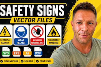 osha sign vector, warning sign svg safety label vector hazard icon vector eps dx