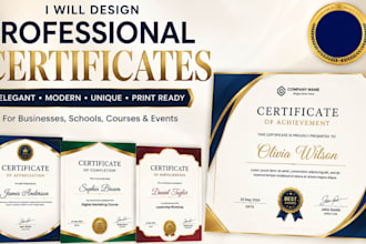 design professional certificates for your business, school or event