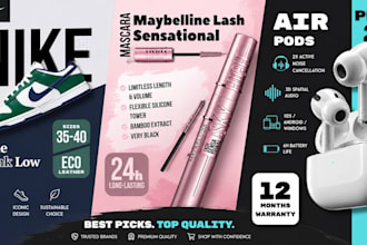 design high converting amazon product infographics and ad banners