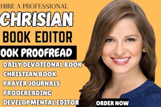 developmental edit christian book, journal, devotional book, fantasy book editor