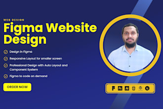 design modern figma landing page website, UI UX layout