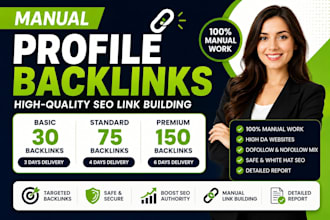 create high quality manual profile backlinks for SEO