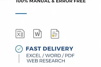 do accurate data entry, web research, copy paste and typing work
