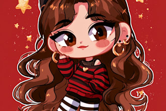 transform character into a cute and expressive chibi design