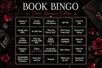 design book bingos for dark romance lovers