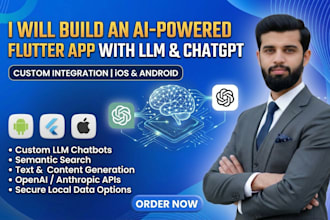 build an ai powered flutter mobile app with custom llm and chatgpt integration