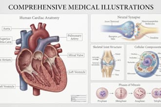 create anatomy, medical, and scientific illustrations