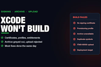 fix your xcode build errors, code signing and archive upload issues